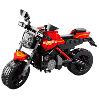 Constructor Sluban Motorcycle Red Numărul de piese 281, 6+
