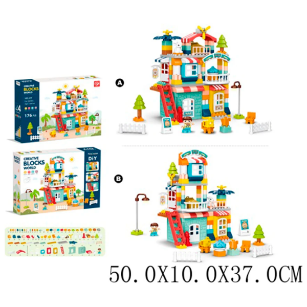 Constructor ChiToys World Multicolor Numărul de piese 176, 6+ photo 2