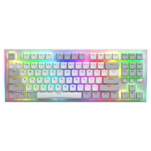 Tastatură Hator Gravity TKL White Gaming, Cu fir photo 1