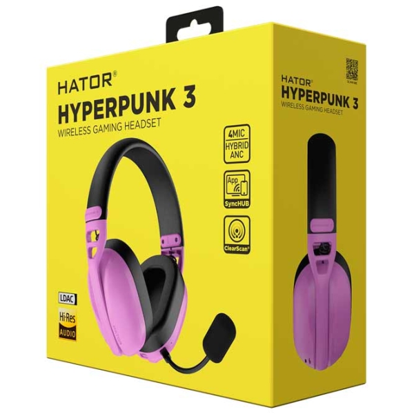 Căști Hator Hyperpunk 3 Purple Fără fir / Gaming / Over the ear photo 5