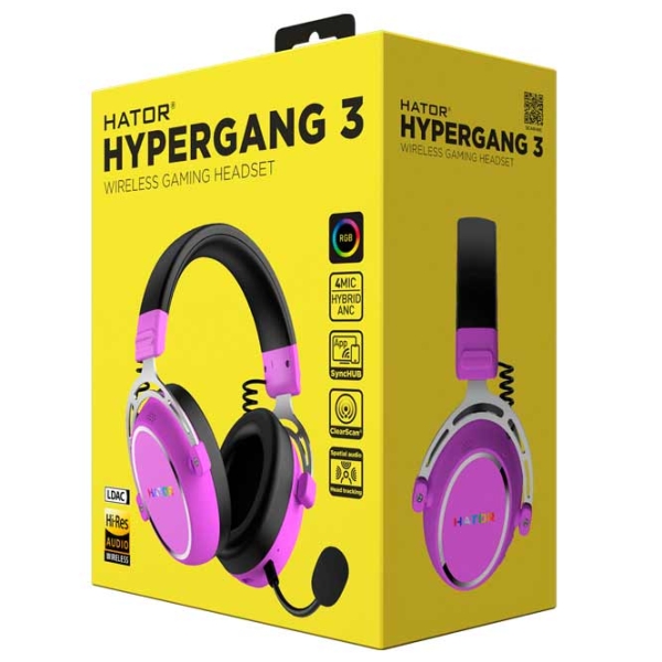 Căști Hator Hyperpunk 3 Purple Fără fir / Gaming / Over the ear photo 6