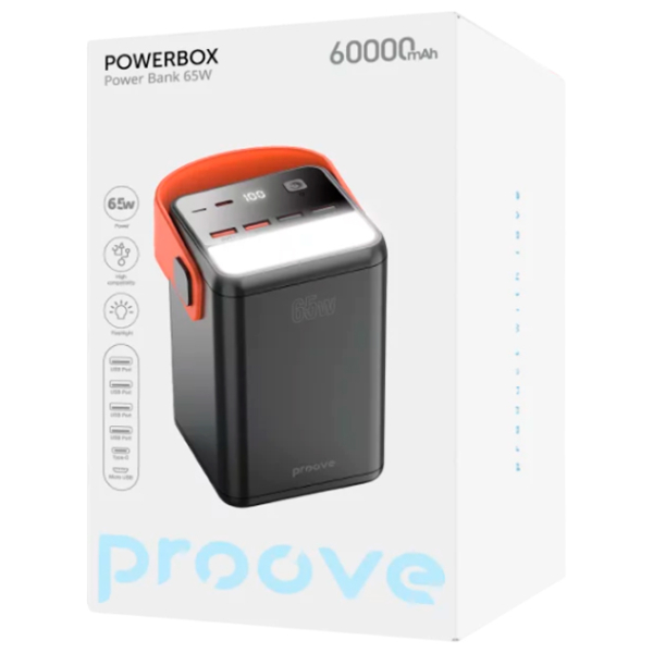 Power Bank 60000 мАч Proove Powerbox (65 Вт) Черный  photo 6