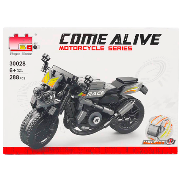 Constructor Pingao Motorcycle Black Numărul de piese 288, 6+ photo 1