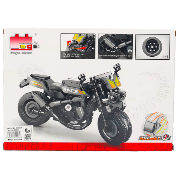 Constructor Pingao Motorcycle Black Numărul de piese 288, 6+ photo 3
