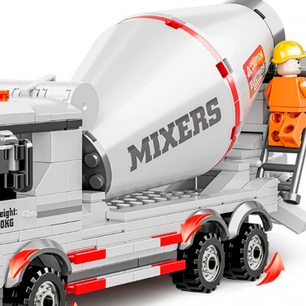 Constructor Richi Tichi Cement Mixer Gray Numărul de piese 407, 6+ photo 3