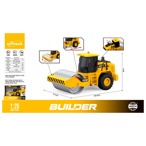 Бульдозер Wenyi Builder WY1102A
Red
Желтый  photo 6