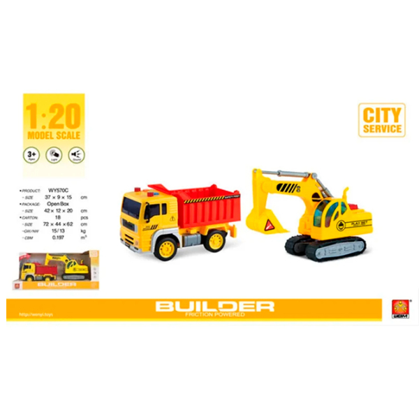 Set de mașini Wenyi Builder WY570C
Red
Yellow  photo 5