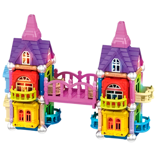 Constructor ChiToys Castel Multicolor Numărul de piese 80, 3+ photo 1