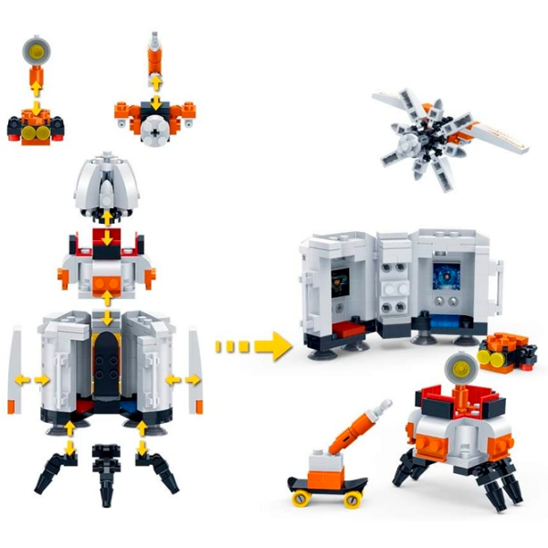 Constructor BanBao Rocket White Numărul de piese 256, 5+ photo 2