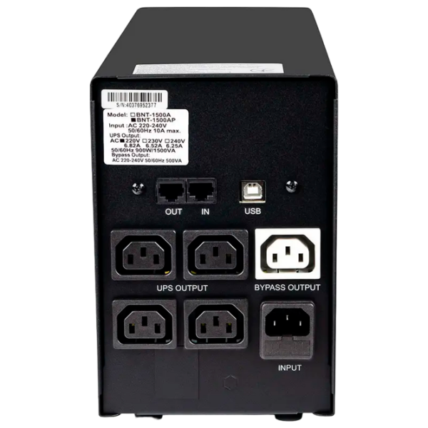 ИБП PowerCom BNT-1500AP (900 / 1500VA) Черный  photo 2