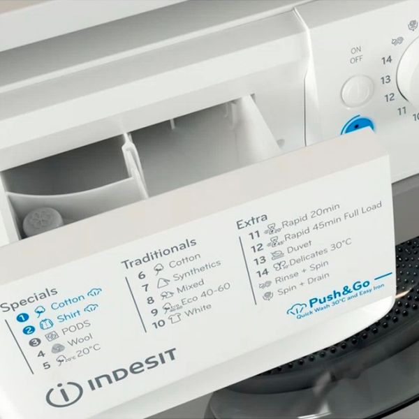 Mașină de spălat Indesit BWE 81496X WSV EE White 8 kg, 1400 rpm, A photo 2