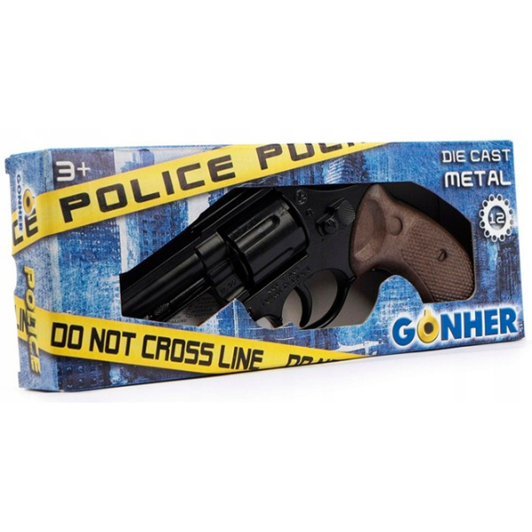 Игрушечный пистолет Gonher Police 127/6 Черный патронный, , 3+ photo 6