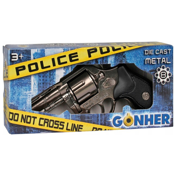Игрушечный пистолет Gonher Police 33/0 Серебро патронный, , 3+ photo 5