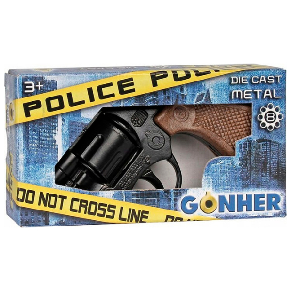 Игрушечный пистолет Gonher Police 73/6 Черный патронный, , 3+ photo 5