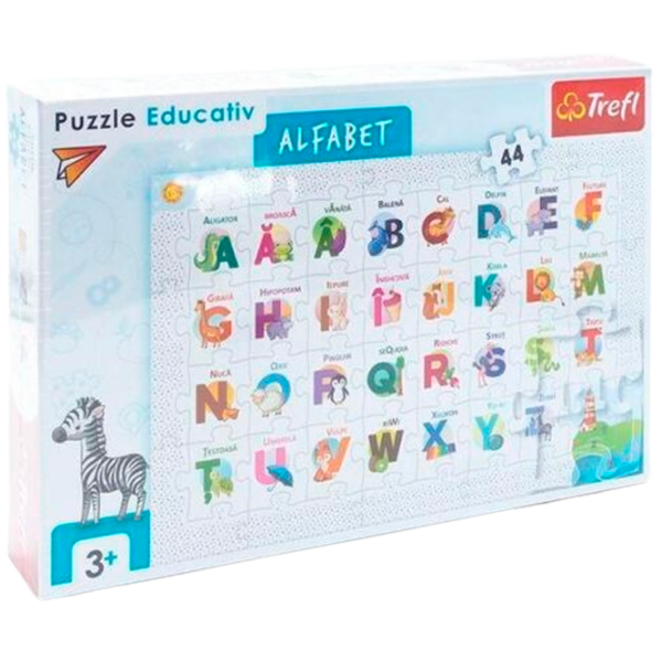 Puzzle Trefl Алфавит (47485) Количество деталей: 44, Рекомендуемый возраст: 3+ photo 1