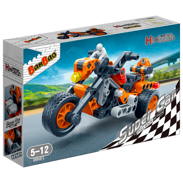 Constructor BanBao Motorcycle Orange Numărul de piese 118, 5+ photo 1
