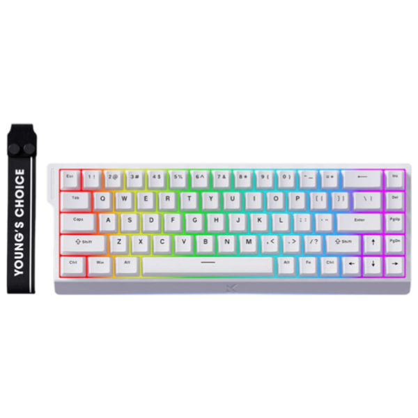 Tastatură Mchose Ace 68 White Gaming, Cu fir photo 2