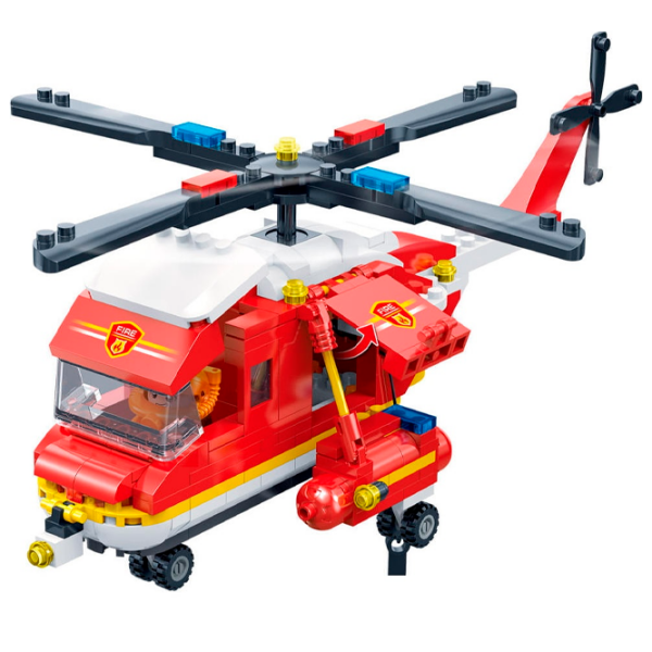 Constructor BanBao Elicopter de pompieri Red Numărul de piese 306, 6+ photo 2