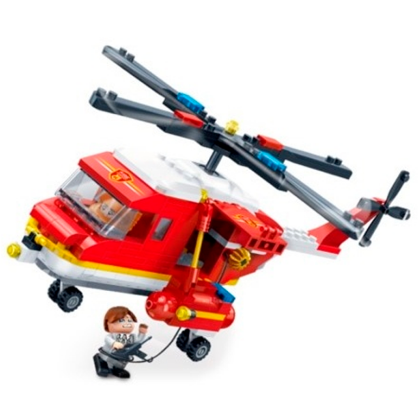 Constructor BanBao Elicopter de pompieri Red Numărul de piese 306, 6+ photo 3
