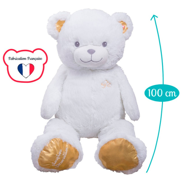 Jucărie moale Pioupiou et Merveilles Animals Beer 16606 White 3+ photo 2