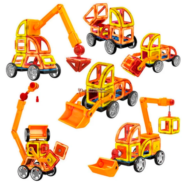 Constructor Play Smart Transport pentru construcții Orange Numărul de piese 45, 3+ photo 4