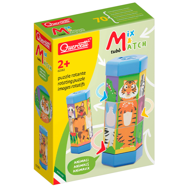 Развивающий набор Quercetti Animals Tubò Mix & Match 02582 Разноцветный 2+ photo 3