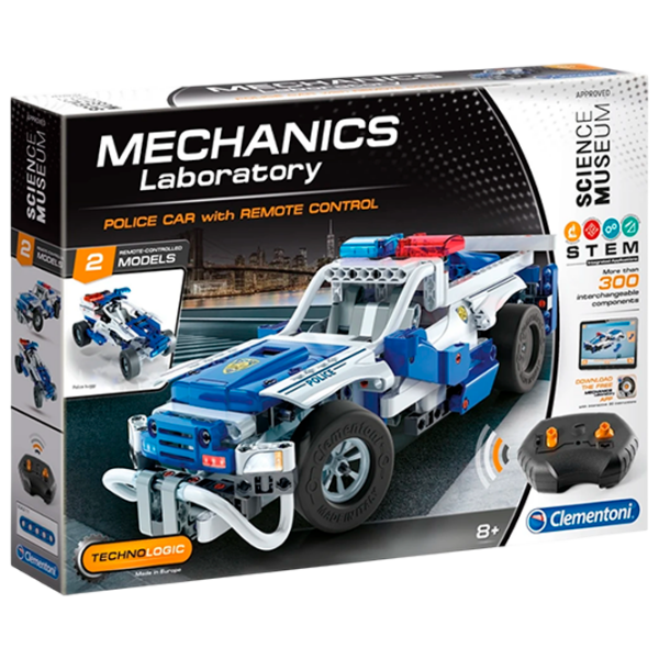 Constructor cu telecomandă Clementoni Police Car Blue Numărul de piese 300, 8+ photo 1