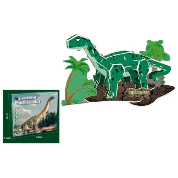Puzzle 3D Richi Dinozauri (52108) Numărul de piese: 49, Vârsta recomandată: 3+ photo 1