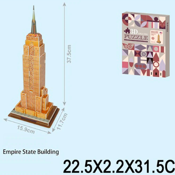 Пазл 3D Richi EMPIRE STATE BUILDING (96080) Количество деталей: , Рекомендуемый возраст: 3+ photo 2