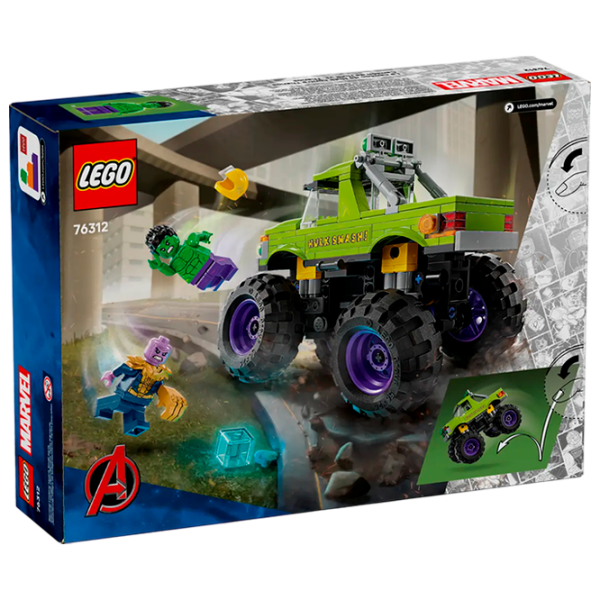 Constructor LEGO The Hulk Truck vs. Thanos Green Numărul de piese 229, 7+ photo 1