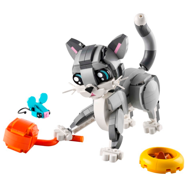 Constructor LEGO Playful Cat Gray Numărul de piese 407, 8+ photo 2