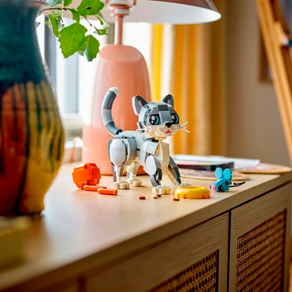 Constructor LEGO Playful Cat Gray Numărul de piese 407, 8+ photo 9