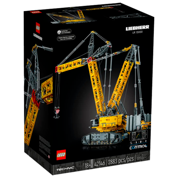 Constructor cu telecomandă LEGO Liebherr LR 13000 Yellow Numărul de piese 2883, 18+ photo 1