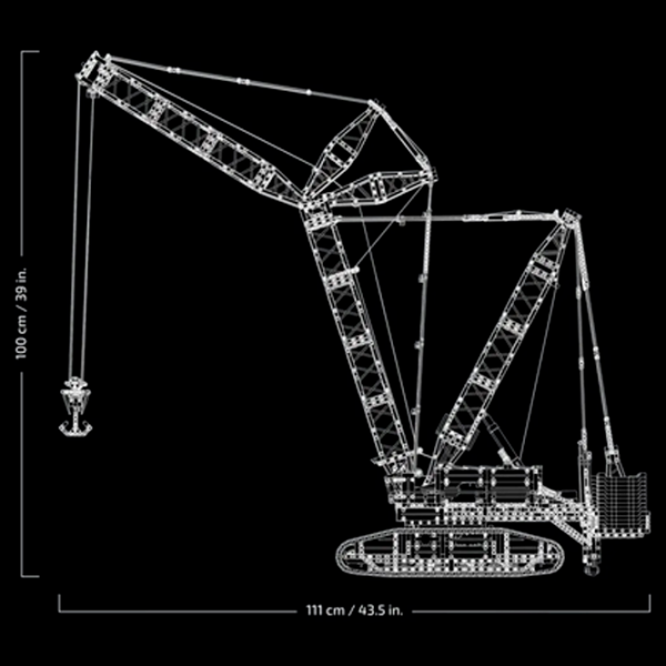 Constructor cu telecomandă LEGO Liebherr LR 13000 Yellow Numărul de piese 2883, 18+ photo 8
