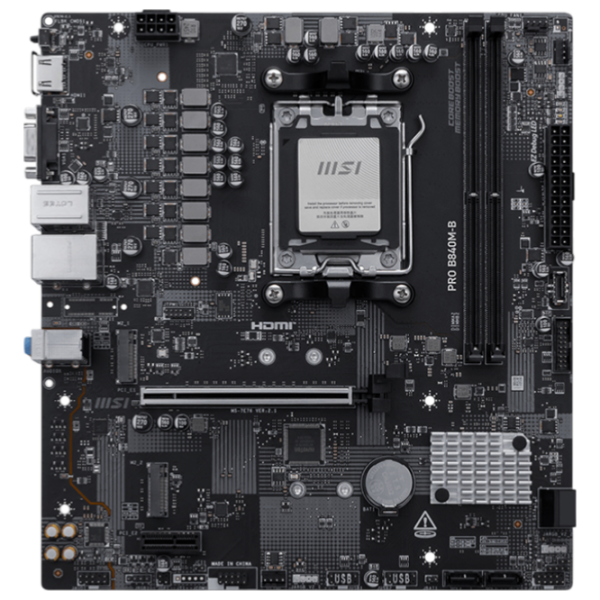 Материнская плата MSI PRO B840M-B mATX  photo 1