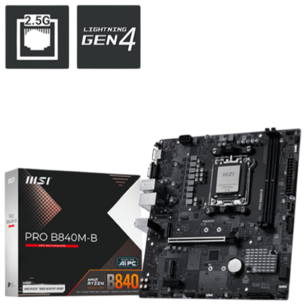 Материнская плата MSI PRO B840M-B mATX  photo 5