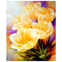 Pictură pe numere ChiToys BFB0701  50 x 40 cm, Pânză