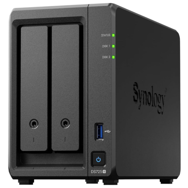 Сетевое хранилище Synology DS725+ Черный  photo 1