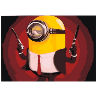 Pictură pe numere PRC Minion 03291 50 x 40 cm, Pânză