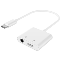 Адаптер Cablexpert A-CM-3.5FP-01 Белый USB Type-C