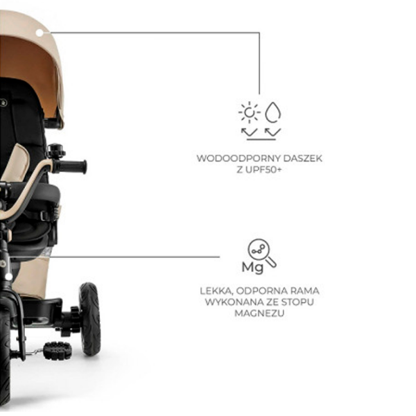 Bicicletă KinderKraft EasyTwist Beige  Metal / Pentru copii photo 6
