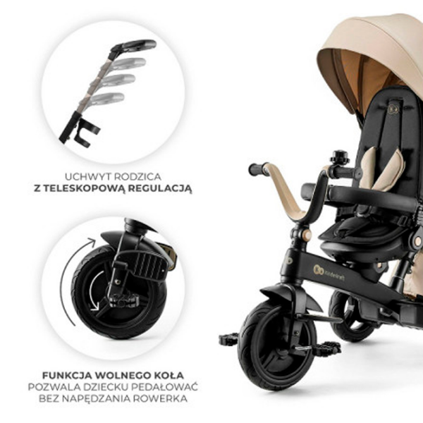 Bicicletă KinderKraft EasyTwist Beige  Metal / Pentru copii photo 8