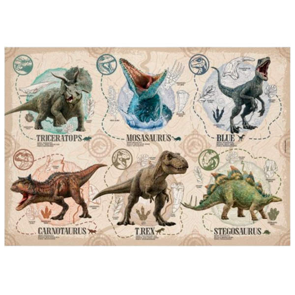 Puzzle Clementoni Jurassic World (27179) Количество деталей: 104, Рекомендуемый возраст: 6+ photo 1