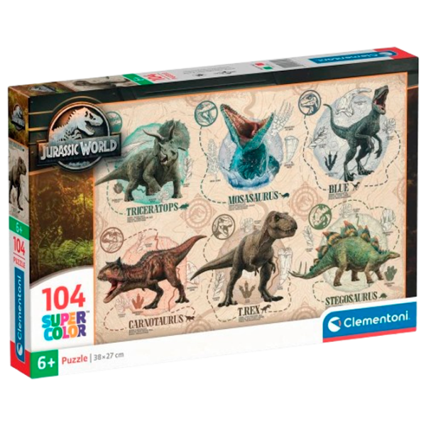 Puzzle Clementoni Jurassic World (27179) Количество деталей: 104, Рекомендуемый возраст: 6+ photo 3