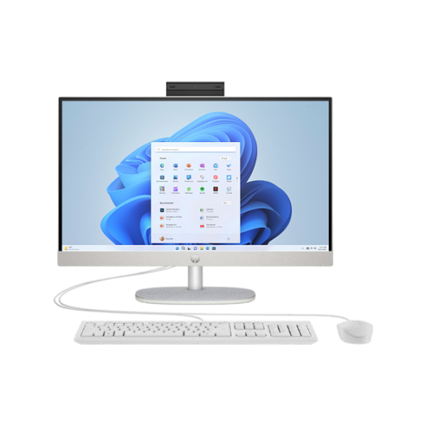 All-in-One PC HP AIO 24-cr0074ci White 23.8" Full HD IPS AMD Ryzen 5 7520U 16 GB 512 GB  photo 2