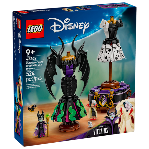 Constructor LEGO Maleficent's And Cruella De Vil's Dresses Black Numărul de piese 524, 9+ photo 1