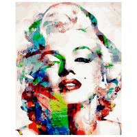 Pictură pe numere PRC Merylin Monroe in stil Pop Art 03468 50 x 40 cm, Pânză