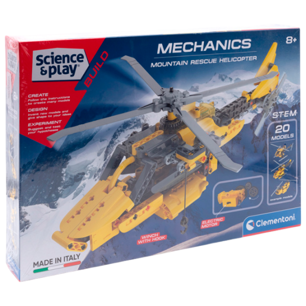 Constructor Clementoni Mountain Rescue Helicopter Yellow Numărul de piese 250, 8+ photo 1