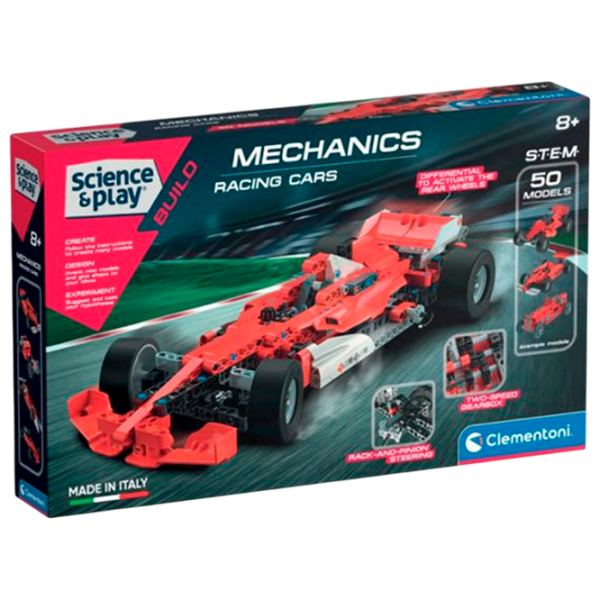 Constructor Clementoni Racing Cars Red Numărul de piese 350, 8+ photo 1