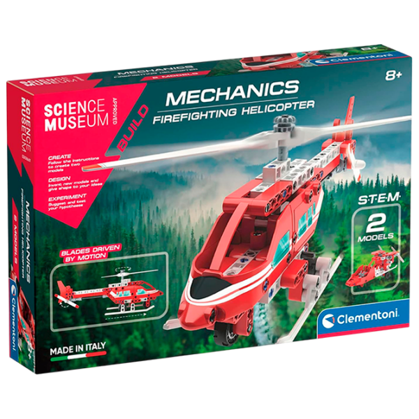 Конструктор Clementoni Firefighting Helicopter Красный Количество деталей 160, 8+ photo 1